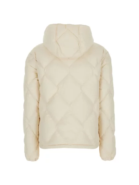 Geacă cu puf Moncler cu glugă alb