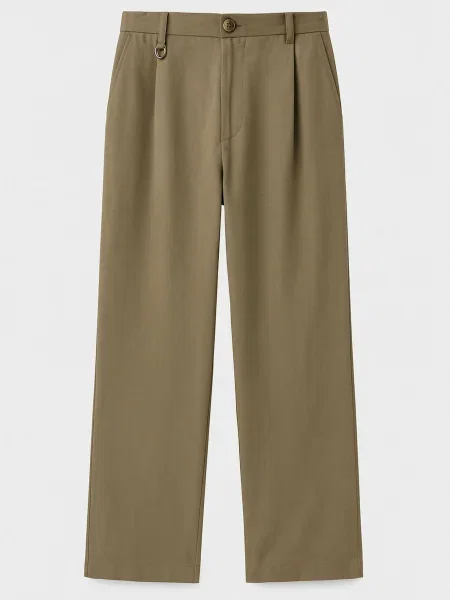 Dandalo Kalhoty se sklady v pase khaki