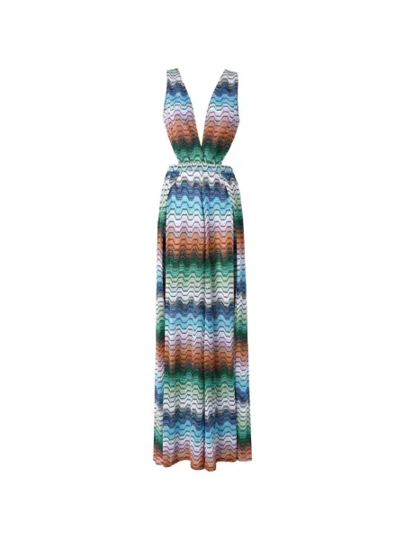 Salopetă Missoni cu decolteu în V albastru
