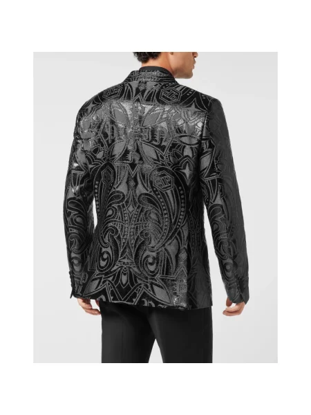 Marynarka Philipp Plein żakardowa czarna