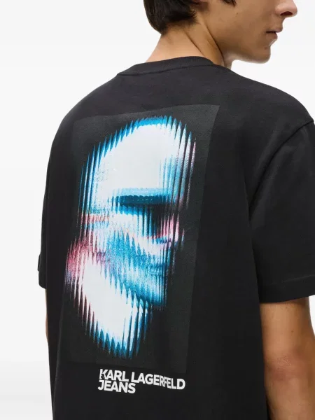 Тениска Karl Lagerfeld Jeans с принт черно