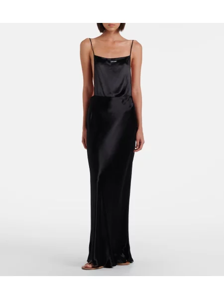 Rochie Miu Miu din satin negru