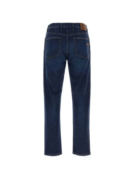 Blugi Zegna cu 5 buzunare albastru