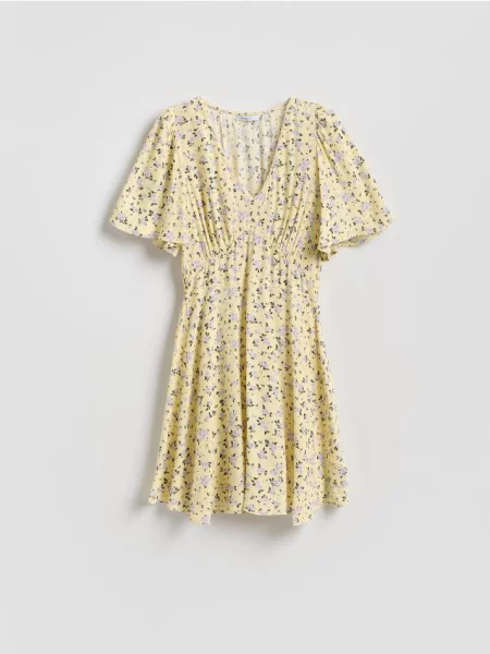Reserved Rochie din cu model galben-deschis galben