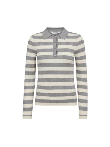 Dzianinowy sweter Co'couture w paski szary