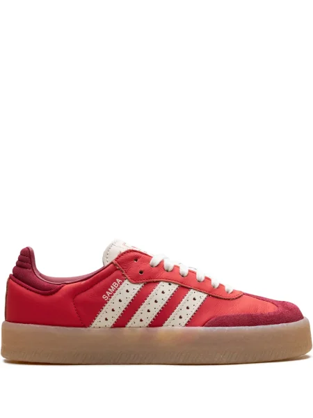 Δερμάτινα sneakers Adidas Samba με λεοπαρ μοτιβο από λουστρίνι λευκό