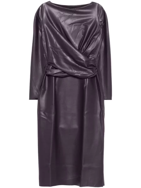 Sukienka midi Chiara Boni La Petite Robe do kolan garniturowa fioletowa