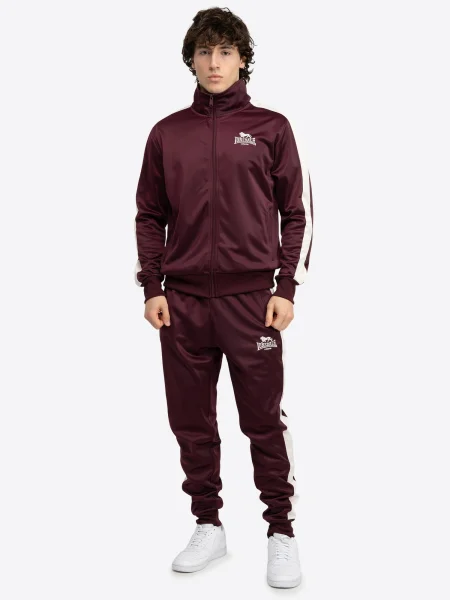 LONSDALE Športna trenirka Pember ecru / temno rdeča