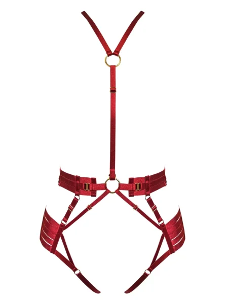 Body Bordelle na ramiączkach czerwony