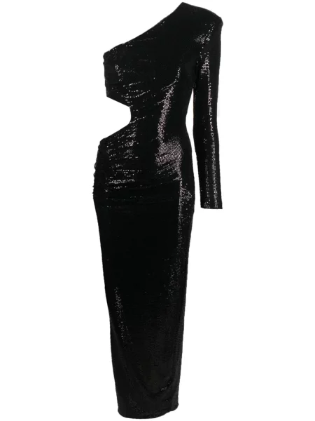 Rochie Nissa cu un umăr gol de costum negru