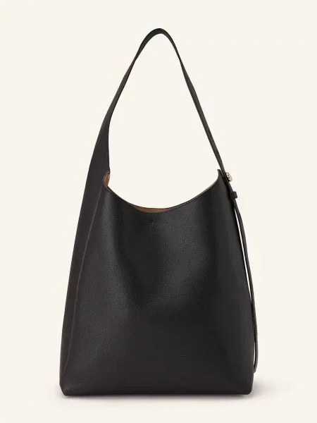 Tory Burch torebka skórzana Romy Hobo czarny