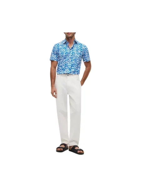 Tommy Hilfiger Cămașă PAPERTOUCH PALM albastru