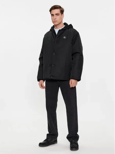 Calvin Klein Jeans Geacă Skater Hooded Jacket negru
