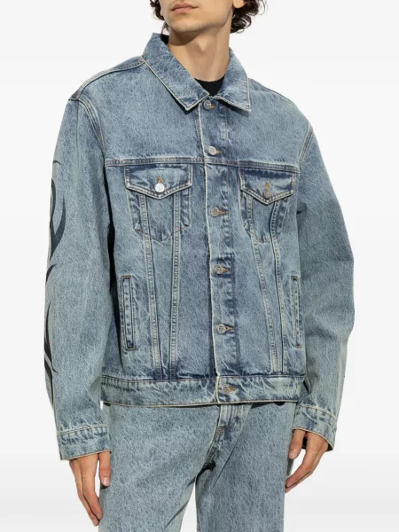 Geacă de blugi Vetements cu imagine albastru