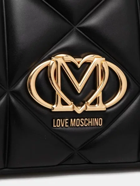 Кожаная сумка шоппер Love Moschino