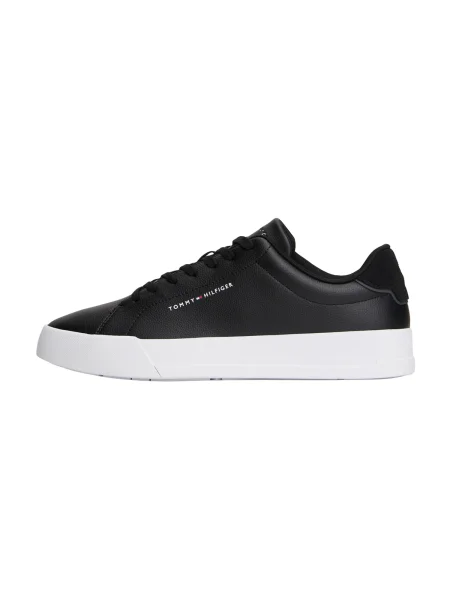 Sneakerși Tommy Hilfiger din piele negru