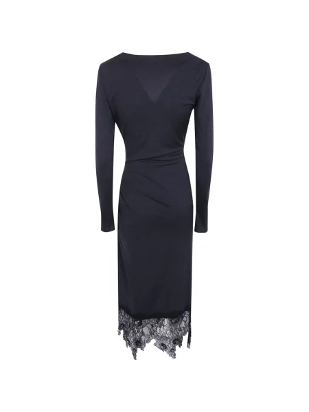 Rochie midi Blumarine din dantelă drapată gri