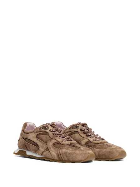 Sneakerși Ash din piele de căprioară maro