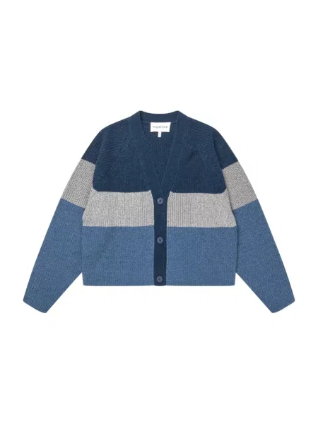 Dzianinowy sweter Munthe niebieski