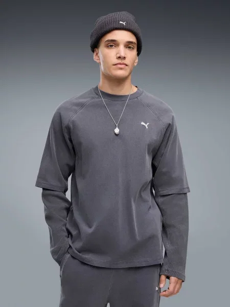 Лонгслив Puma серый