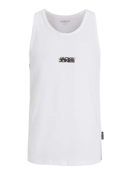 JACK & JONES Tricou JCOSAGO gri amestecat alb