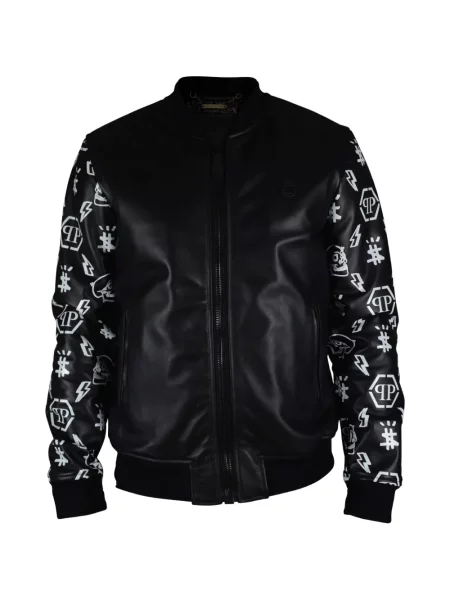 Geanta de piele Philipp Plein negru
