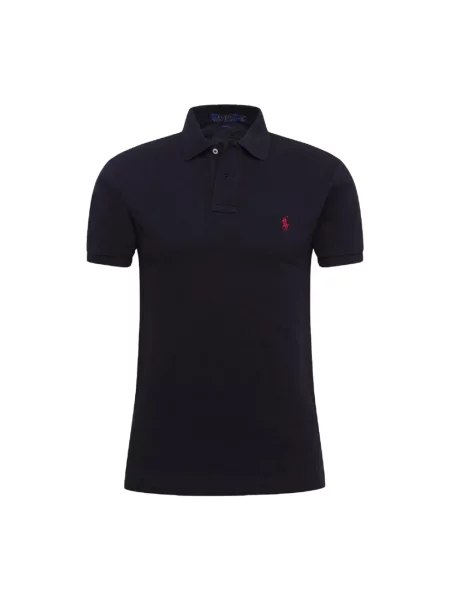 Lniana koszulka polo Polo Ralph Lauren czarna