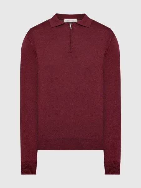Поло з вовни Cashmere&whiskey бордове