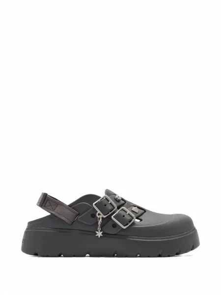 Papuci tip mules Crocs cu cataramă cu tepi cu bretele gri