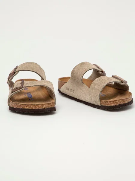 Замшеві шльопанці Birkenstock Arizona сірий
