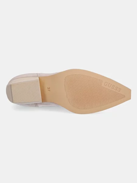 Замшеві черевики Guess блок бежевий