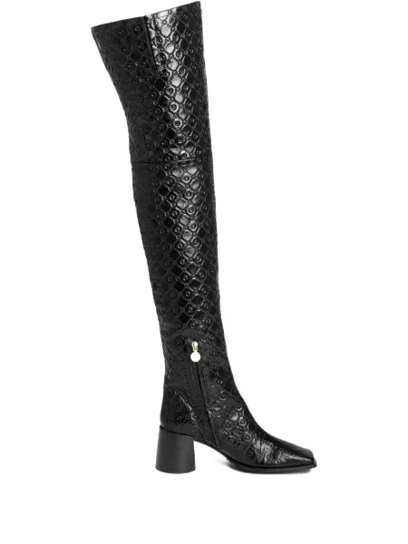 Botine Marine Serre din piele negru