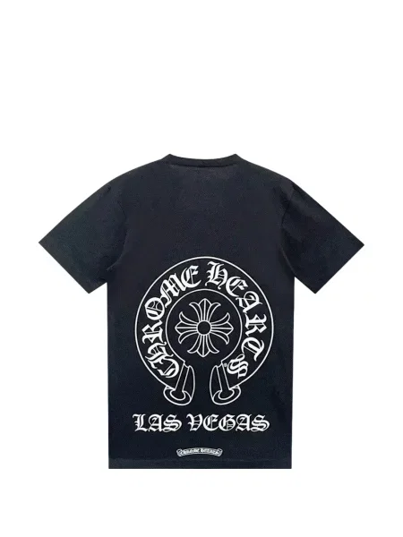 Тениска Chrome Hearts със сърца с автограф черно