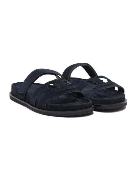 Klapki Tory Burch niebieskie