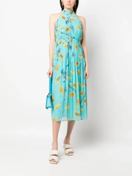 Oblekové šaty bez rukávů Dvf Diane Von Furstenberg bez rukávů modré