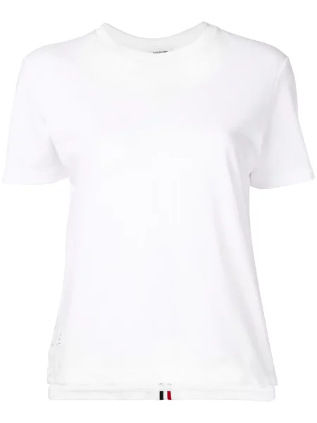 Tricou Thom Browne cu dungi alb