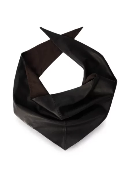 Fular Lemaire din piele negru
