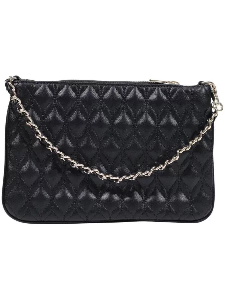Lapos talpú steppelt kézitáska Guess fekete