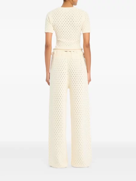 Pantaloni Ser.o.ya tricotate galben