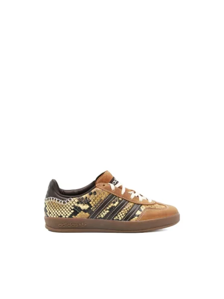 Sneakersy Adidas Gazelle skórzane w wężowy wzór beżowe