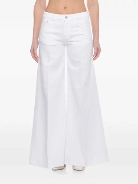 Szerokie jeansy Dondup białe
