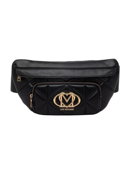 Love Moschino nerka z imitacji skóry czarna