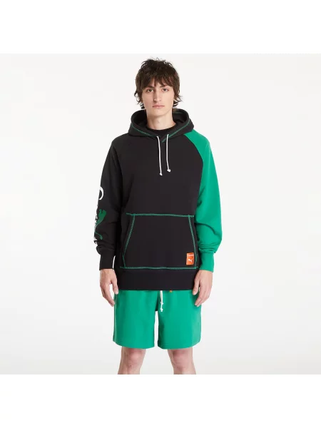 Суичър с качулка Puma с качулка с принт черно