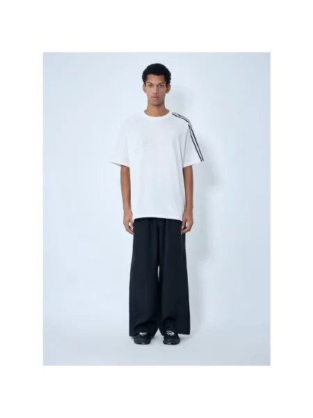 T-shirt Raw Edge 3 Stripes Short Sleeve T-Shirt Chalk White XL biała