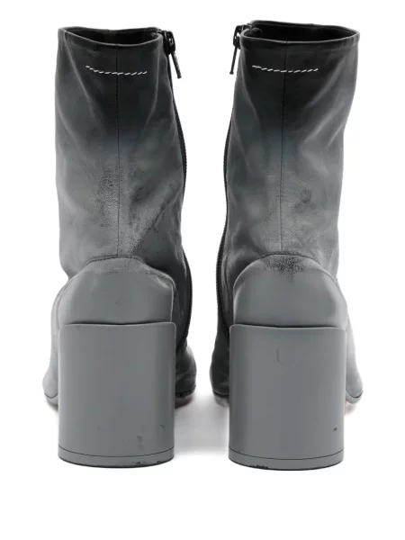 Cizme scurte Mm6 Maison Margiela din piele gri
