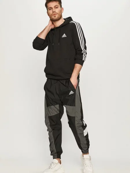 Hanorac Adidas cu dungi negru