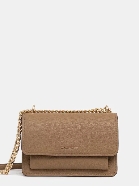 Кожена чанта MICHAEL Michael Kors черно