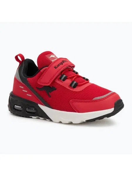 Pantofi pentru copii KangaROOS KX-Arg EV roșu aprins/negru jet negru