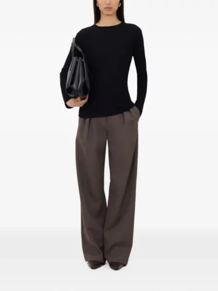 Lung top Loulou De Saison negru