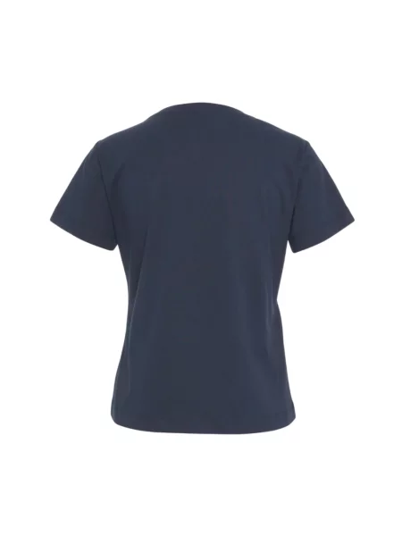 Koszulka polo Pinko z krótkim rękawem z kryształkami niebieska